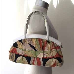 Vintage EMILIO PUCCI By Jana Mini Tote Bag 60s/70s  Silk Shantung Purse - Issues